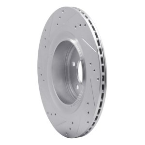 Infiniti G37 Brake Rotor (1) - Rear Right - R1 Concepts - Drilled & Slotted - Silver - `08-`25 Infiniti G37 Brake Rotor (1) - Rear Right - R1 Concepts - Drilled & Slotted - Silver - `08-`25